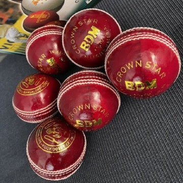 BDM Crown Star Red Cricket ball (pack of 6) junior