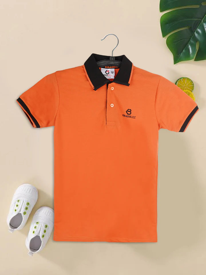 KRAGBUZZ Men’s Polo T-Shirt | Premium Cotton Half Sleeve Collared T-Shirt | Comfortable Casual & Office Wear