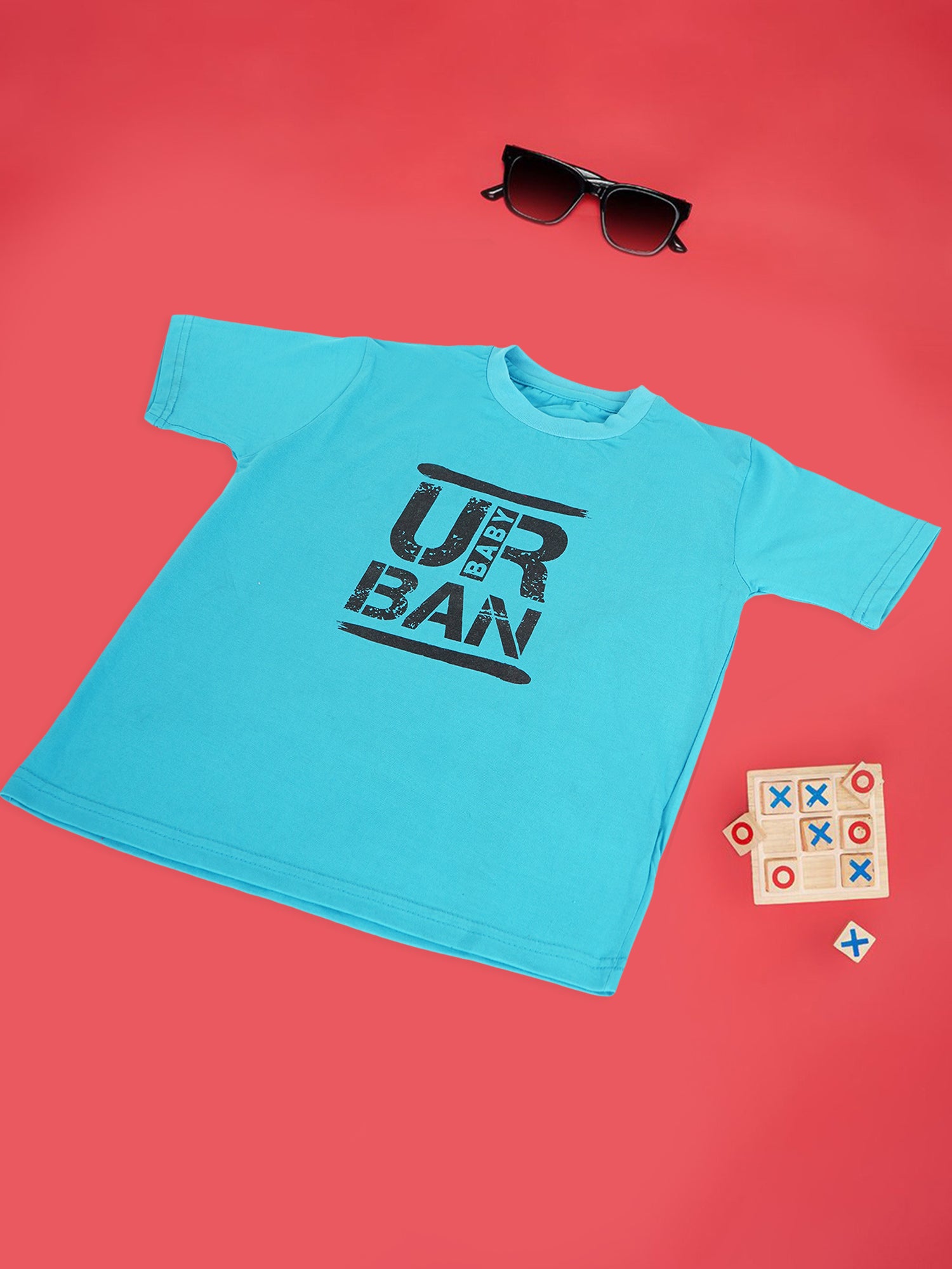 URBAN Baby Boys Red Cotton Printed T-Shirt | Soft Fabric | Casual Wear