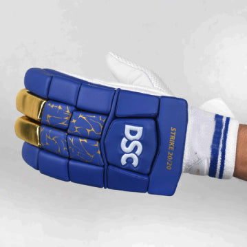 DSC STRIKE 20/20 CRICKET BATTING GLOVES BLUE MENS SIZE