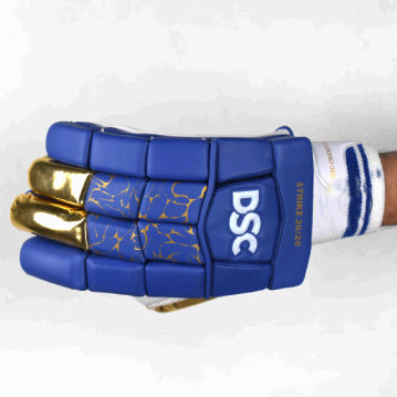 DSC STRIKE 20/20 CRICKET BATTING GLOVES BLUE MENS SIZE