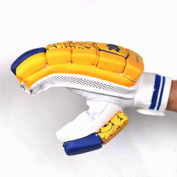 DSC Strike 20/20 Cricket Batting Gloves Yellow Mens Size