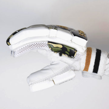 BAS VAMPIRE CAMO GOLD CRICKET BATTING GLOVES MENS SIZE