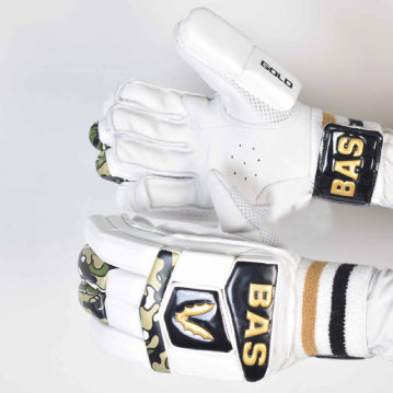 BAS VAMPIRE CAMO GOLD CRICKET BATTING GLOVES MENS SIZE
