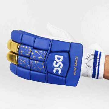 DSC STRIKE 20/20 CRICKET BATTING GLOVES BLUE MENS