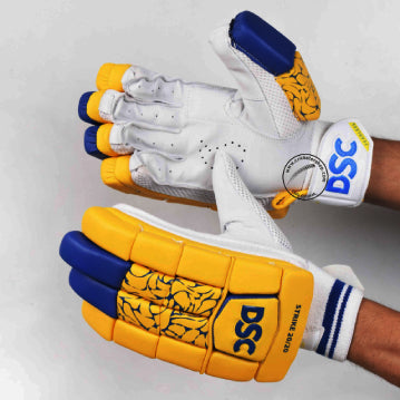 DSC STRIKE 20/20 CRICKET BATTING GLOVES YELLOW