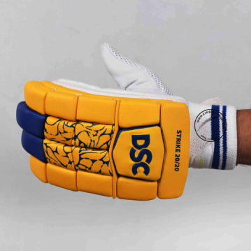 DSC STRIKE 20/20 CRICKET BATTING GLOVES YELLOW