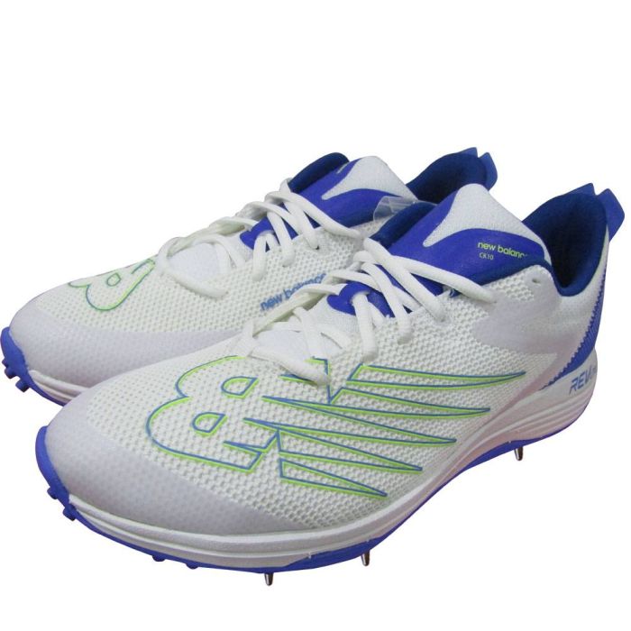 New Balance CK10 R5 Spike Cricket Shoes White Blue