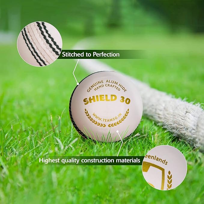 SG Shield 30 Cricket Leather Ball