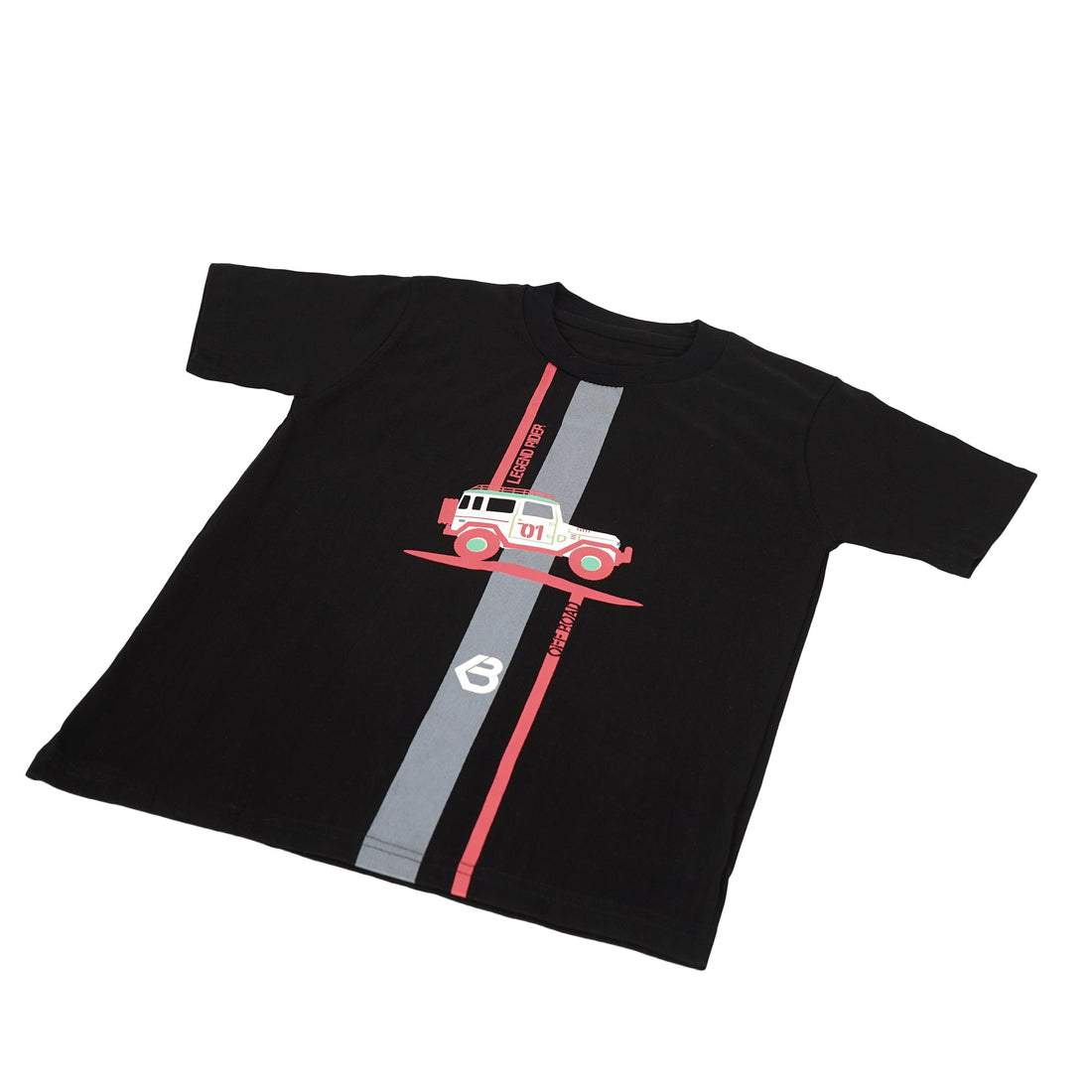 Printed Cotton T-Shirt for Kids | Soft Half Sleeve Tee with Jeep Cartoon Design | Comfortable Casual Wear for Boys & Girls