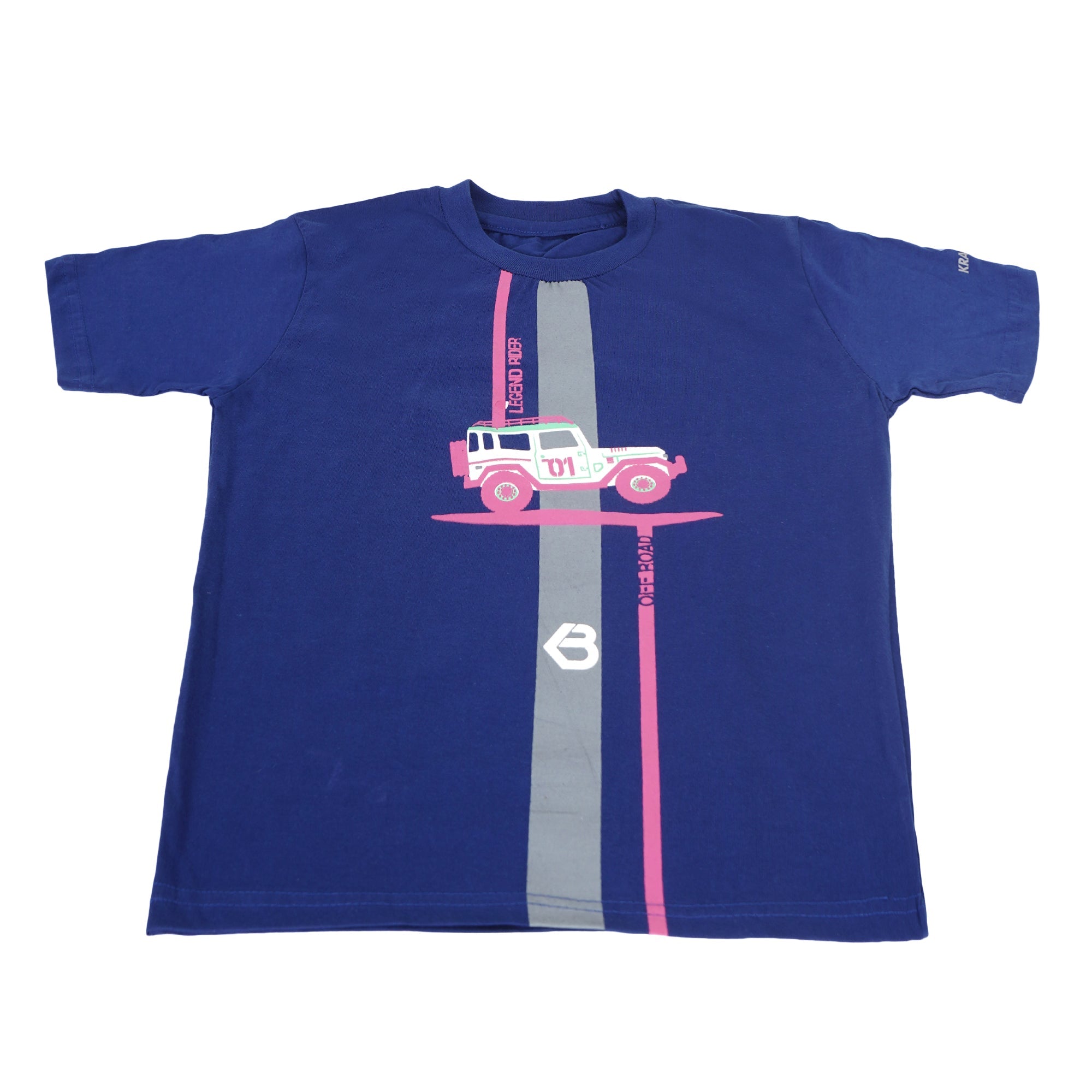 Printed Cotton T-Shirt for Kids | Soft Half Sleeve Tee with Jeep Cartoon Design | Comfortable Casual Wear for Boys & Girls