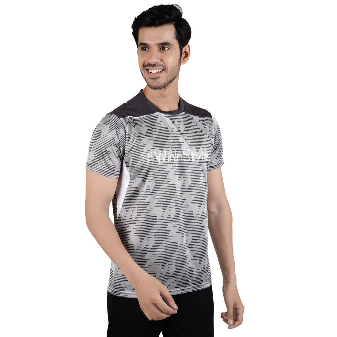 Zig Zag Round Neck Short Sleeve T-shirts