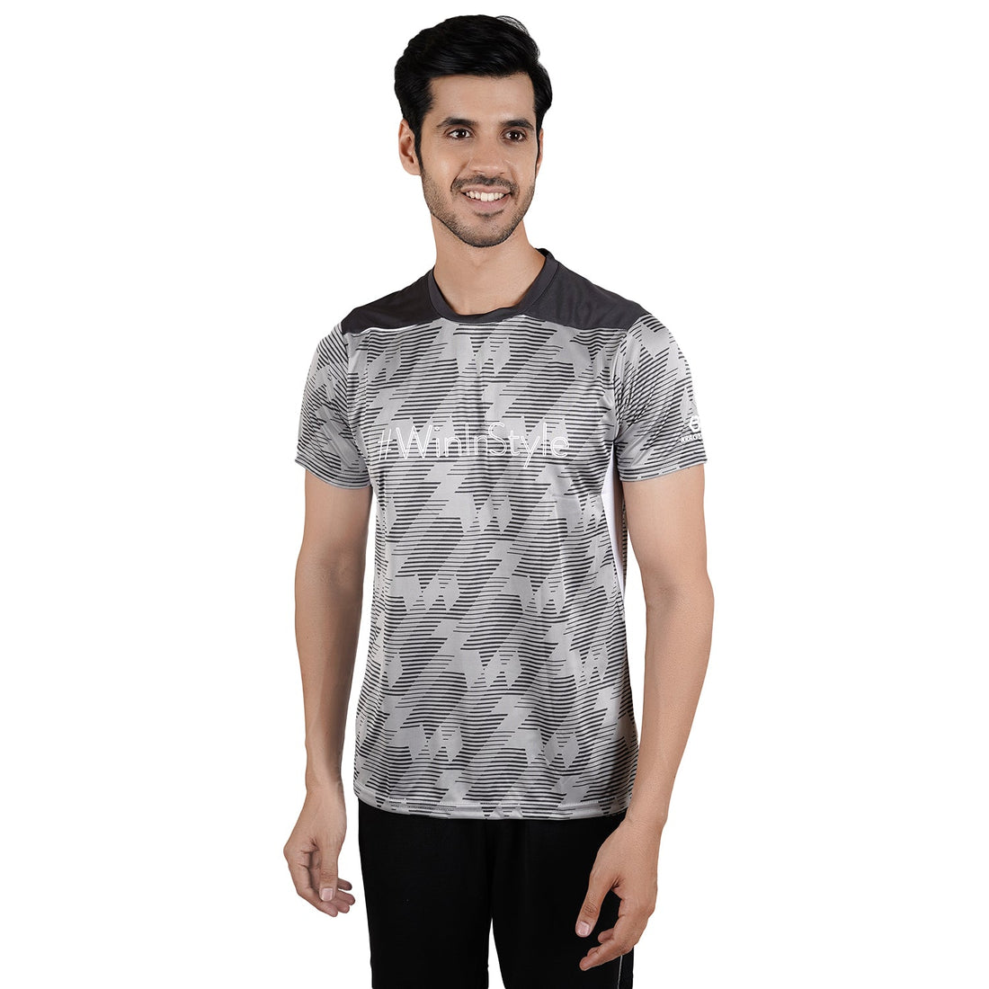 Zig Zag Round Neck Short Sleeve T-shirts