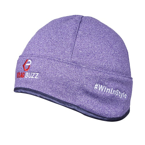 Purple Melange Woolen Cap