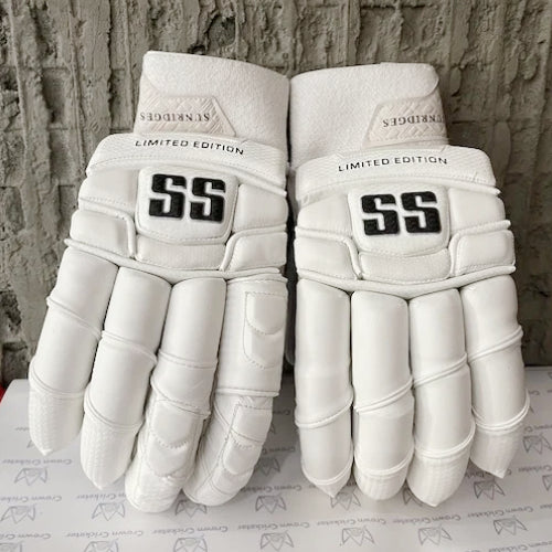 SS LIMITED EDITION BATTING GLOVES ALL WHITE